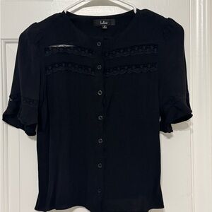 Lulus Black Button-Up Blouse